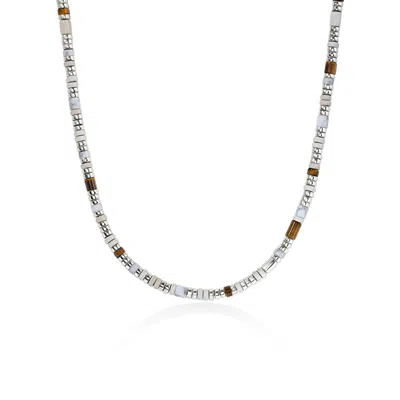 John Hardy Colorblock Choker Necklace In Silver