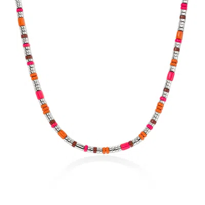 John Hardy Colorblock Choker Necklace In Silver