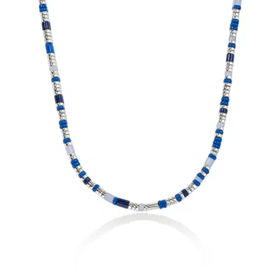 John Hardy Colorblock Choker Necklace In Silver