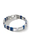 John Hardy Colourblock Chain Lapis Lazuli Bracelet In Blue