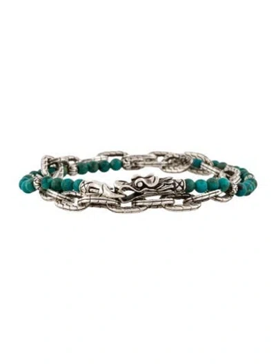 Pre-owned John Hardy Composite Turquoise Legends Naga Wrap Bracelet In Multi