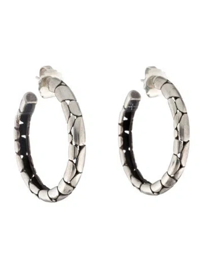 Pre-owned John Hardy Cutout Kali Hoop Earrings In Multi