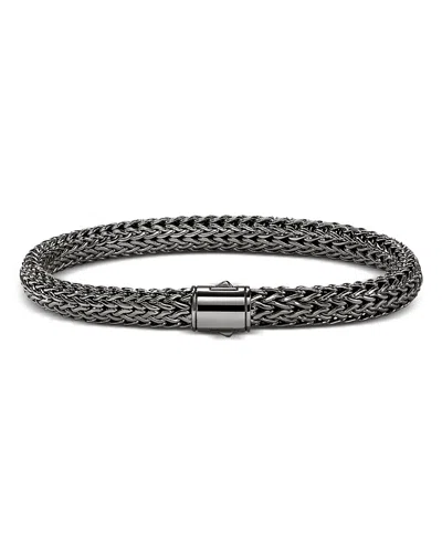 John Hardy Dark Silver Icon Woven Link Bracelet, 6.5mm
