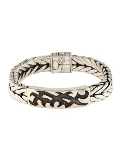 Pre-owned John Hardy Dayak Station Link Bracelet, 8" In Multicolor