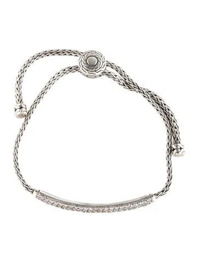 Pre-owned John Hardy Diamond Classic Chain Adjustable Bracelet In Multicolor