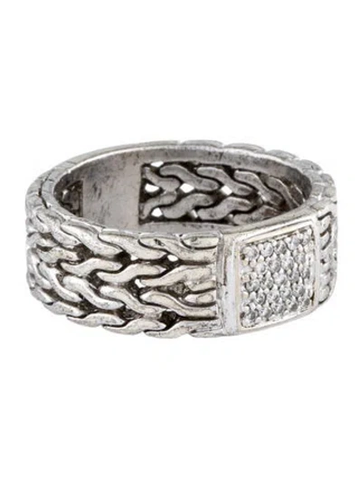 Pre-owned John Hardy Diamond Classic Chain Band Ring In Multi