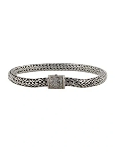 Pre-owned John Hardy Diamond Classic Chain Bracelet, 6.5" In Multi