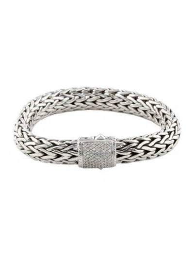 Pre-owned John Hardy Diamond Classic Chain Bracelet, 6.75" In Multi