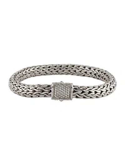 Pre-owned John Hardy Diamond Classic Chain Bracelet, 6.75" In Multi