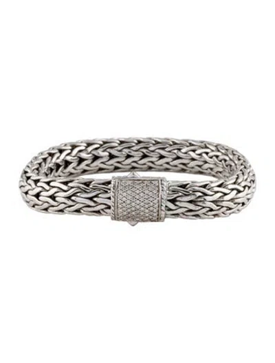 Pre-owned John Hardy Diamond Classic Chain Bracelet, 6.75" In Multicolor