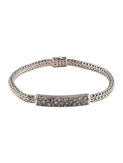 Pre-owned John Hardy Diamond Classic Chain Bracelet, 8" In Multi