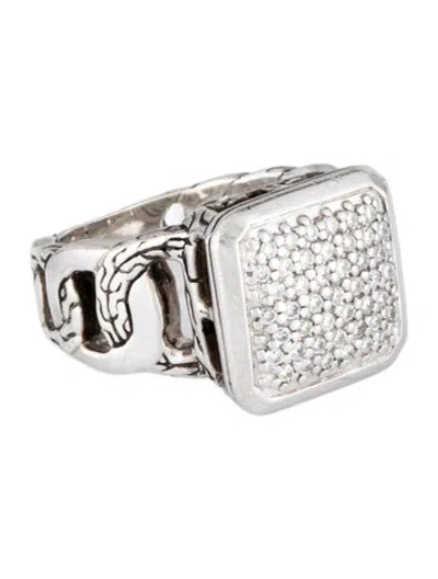 Pre-owned John Hardy Diamond Classic Chain Cocktail Ring In Multicolor