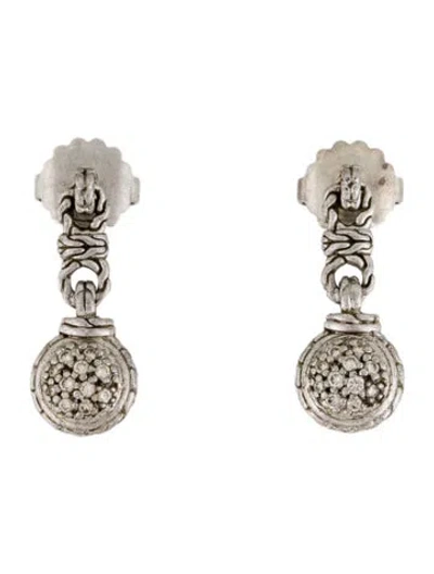 Pre-owned John Hardy Diamond Classic Chain Drop Earrings In Multi