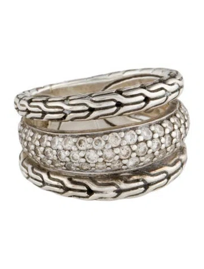Pre-owned John Hardy Diamond Classic Chain Ring In Multi