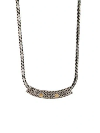 Pre-owned John Hardy Diamond Classic Chain Slider Necklace, 18" In Multi