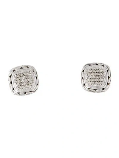 Pre-owned John Hardy Diamond Classic Chain Stud Earrings In Multi