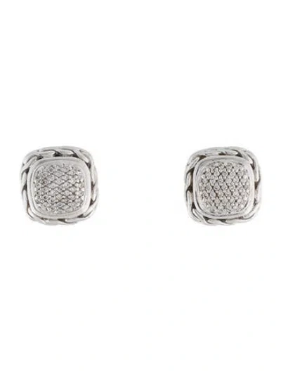 Pre-owned John Hardy Diamond Classic Chain Stud Earrings In Multi