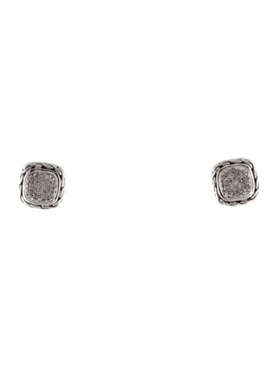 Pre-owned John Hardy Diamond Classic Chain Stud Earrings In Multi