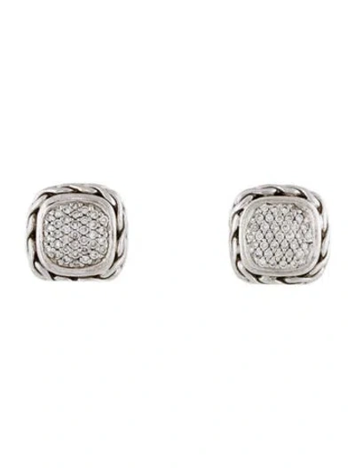 Pre-owned John Hardy Diamond Classic Chain Stud Earrings In Multi