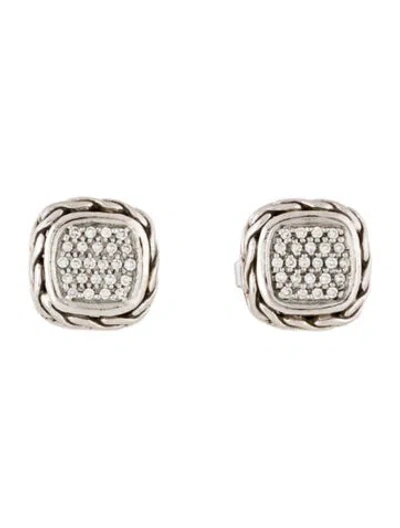 Pre-owned John Hardy Diamond Classic Chain Stud Earrings In Multi