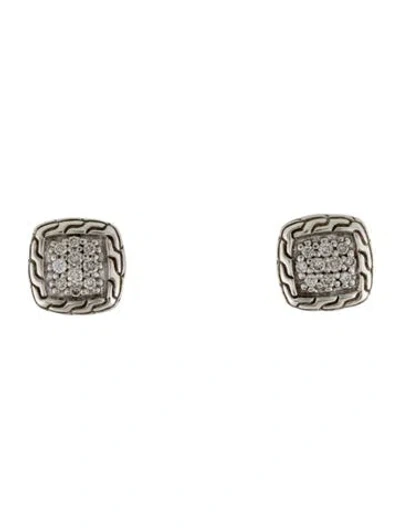 Pre-owned John Hardy Diamond Classic Chain Stud Earrings In Multi