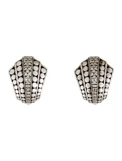Pre-owned John Hardy Diamond Dot Clip-on Earrings In Multi