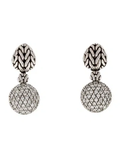 Pre-owned John Hardy Diamond Drop Earrings In Multi