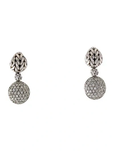Pre-owned John Hardy Diamond Drop Earrings In Multicolor