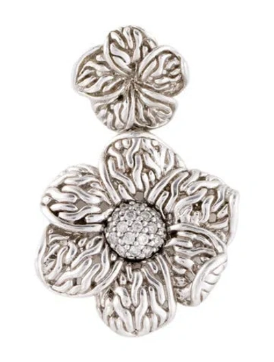 Pre-owned John Hardy Diamond Flower Pendant In Multi