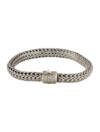 Pre-owned John Hardy Diamond Icon Bracelet, 6" In Multi