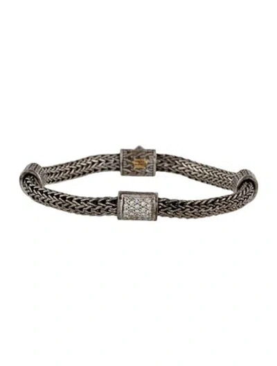 Pre-owned John Hardy Diamond Icon Bracelet, 6.25" In Multi