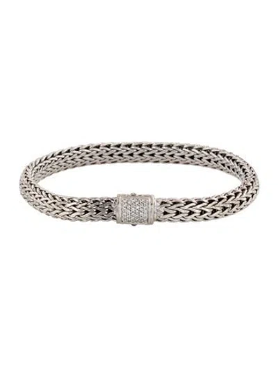 Pre-owned John Hardy Diamond Icon Bracelet, 6.5" In Multicolor