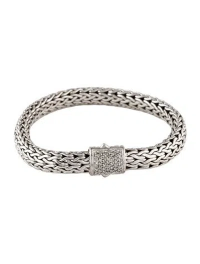 Pre-owned John Hardy Diamond Icon Bracelet, 6.5" In Multicolor