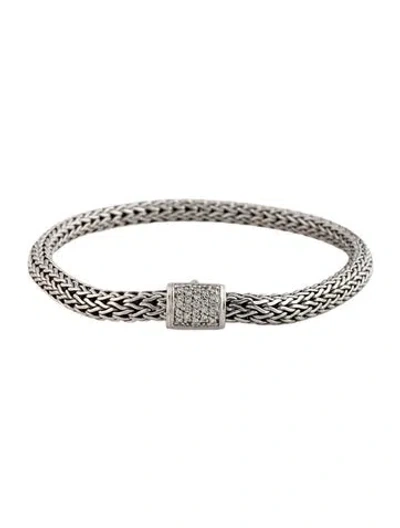 Pre-owned John Hardy Diamond Icon Bracelet, 6.5" In Multicolor