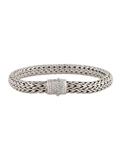 Pre-owned John Hardy Diamond Icon Bracelet, 6.75" In Multi