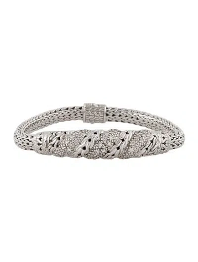 Pre-owned John Hardy Diamond Icon Bracelet, 6.75" In Multi