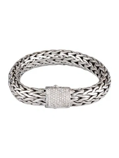 Pre-owned John Hardy Diamond Icon Bracelet, 6.75" In Multicolor