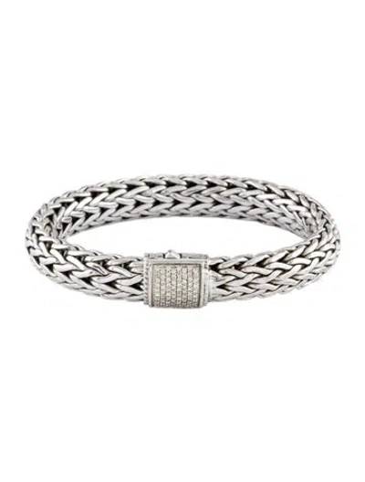 Pre-owned John Hardy Diamond Icon Bracelet, 8" In Multi