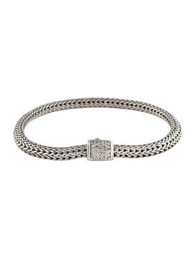 Pre-owned John Hardy Diamond Icon Chain Bracelet, 6.5" In Multi