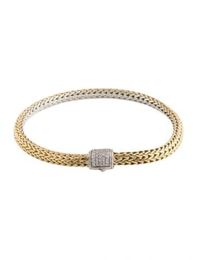 Pre-owned John Hardy Diamond Icon Chain Bracelet, 6.75" In Multi
