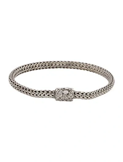 Pre-owned John Hardy Diamond Kali Pebble Chain Bracelet, 6.75" In Multi