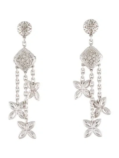 Pre-owned John Hardy Diamond Kawung Chandelier Earrings In Multicolor