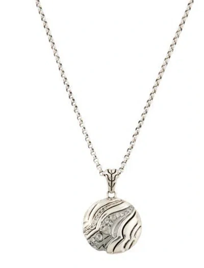 Pre-owned John Hardy Diamond Lahar Enhancer Pendant Necklace, 18" In Multi