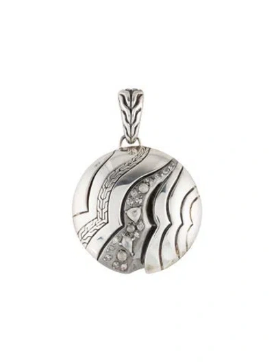 Pre-owned John Hardy Diamond Lahar Large Enhancer Pendant, 1.75" In Multicolor