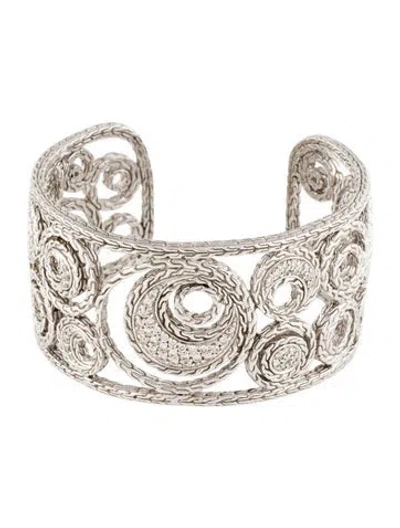 Pre-owned John Hardy Diamond Langit Cuff Bracelet, 6" In Multi