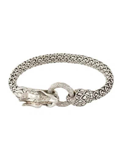 Pre-owned John Hardy Diamond Naga Bracelet, 6.75" In Multi