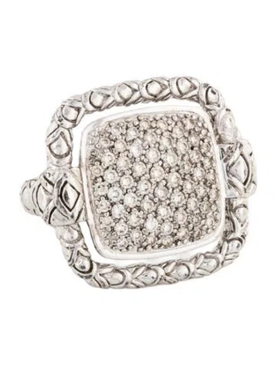 Pre-owned John Hardy Diamond Naga Cocktail Ring In Multicolor