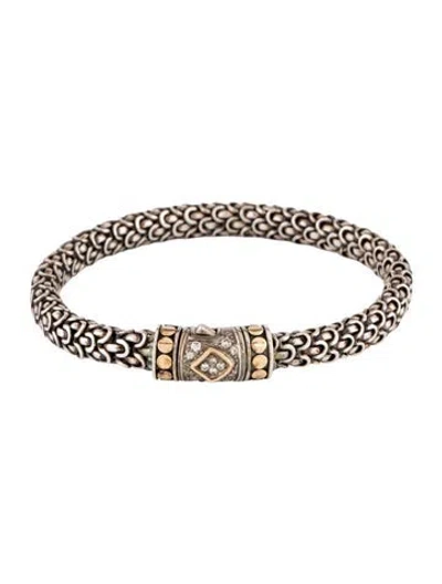 Pre-owned John Hardy Diamond Naga Scales Bracelet, 6.5" In Multi