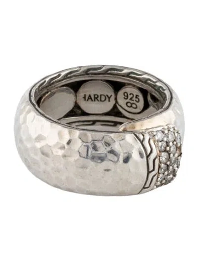 Pre-owned John Hardy Diamond Palu Overlap Band In Multi