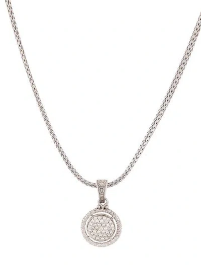 Pre-owned John Hardy Diamond Pave Pendant Necklace, 17.75" In Multi